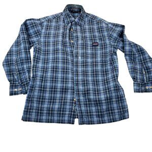 Genuine Dickies Mens Plaid Button-Up Shirt Size M Long Sleeve Cotton/Polyester B